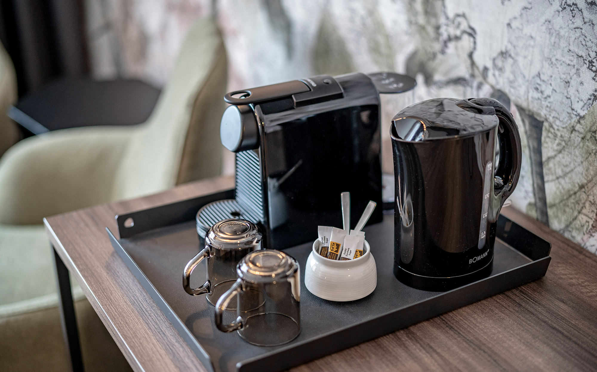Doppelzimmer Standard - Kaffeemaschine Detailaufnahme - Hotel Tirolensis