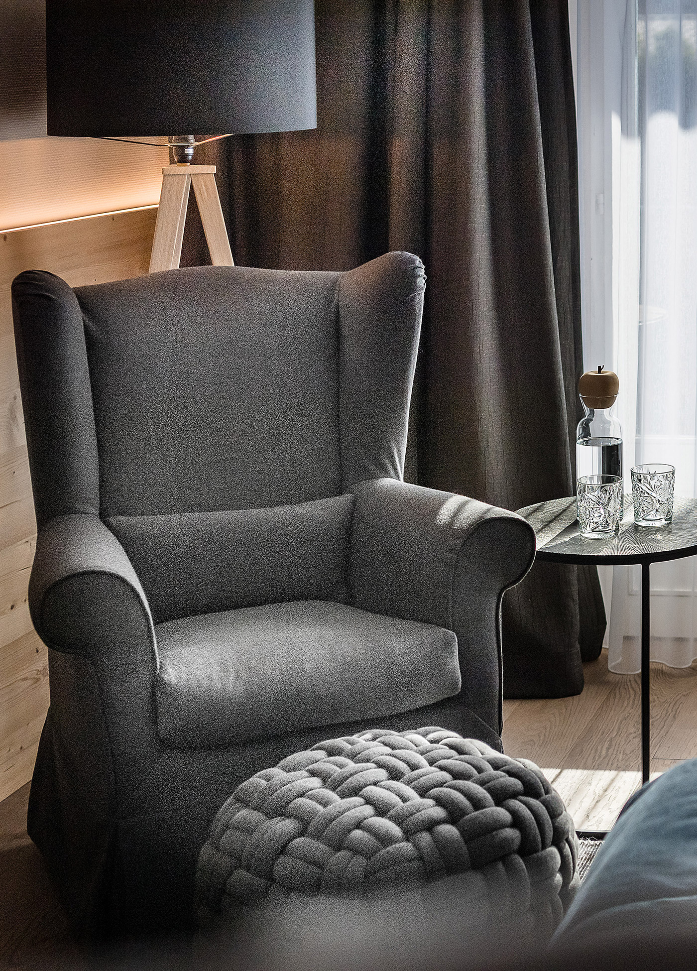 Doppelzimmer Tirolensis - Sessel Detailaufnahme - Hotel Tirolensis